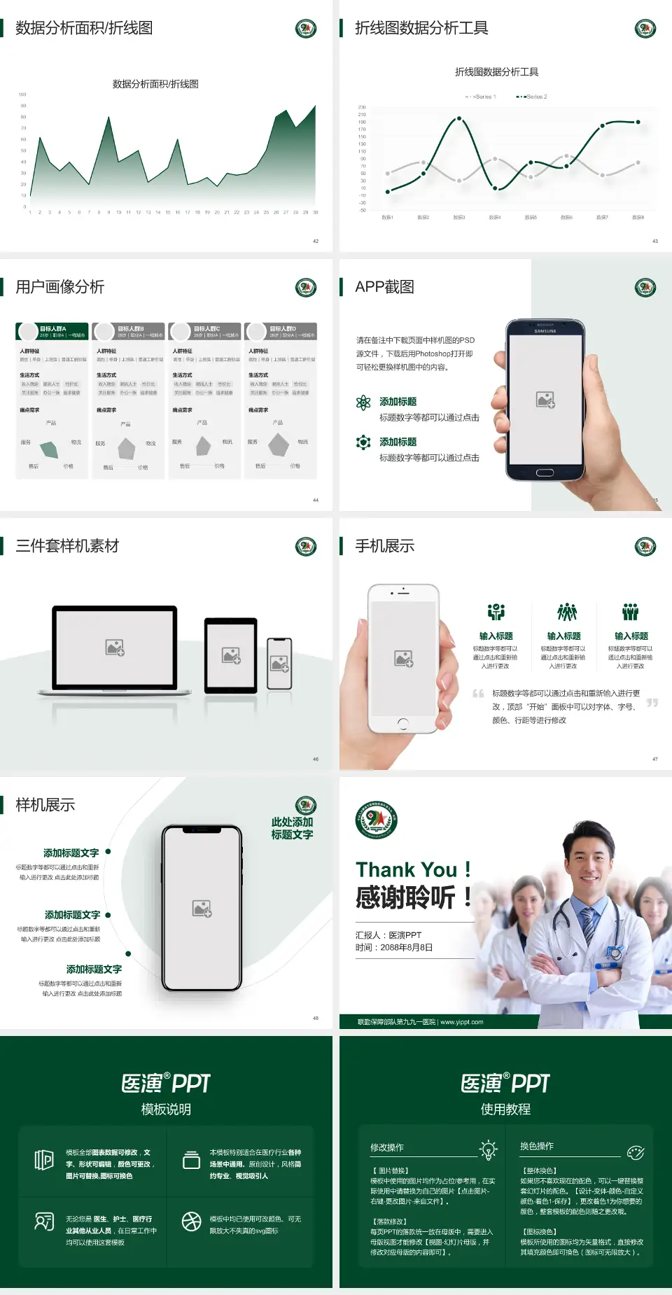 联勤保障部队第九九一医院科室介绍与推广PPT模板4:3格式幻灯片预览图6