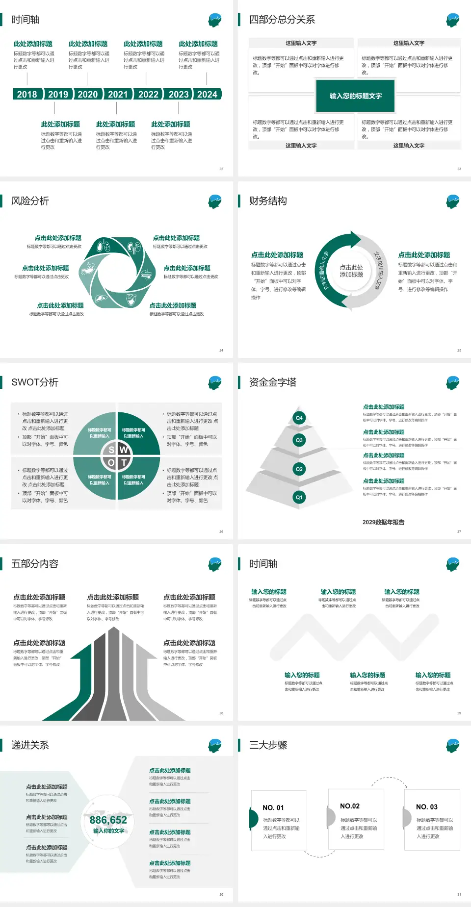 武汉脑科医院患者教育与指导PPT模板4:3格式幻灯片预览图4
