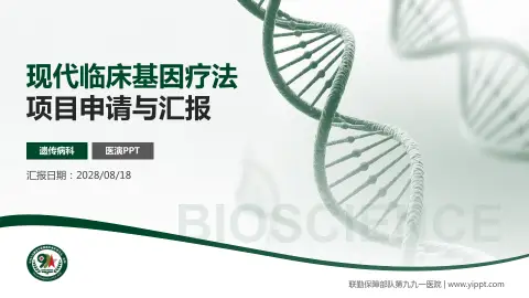 联勤保障部队第九九一医院项目申请与汇报PPT模板