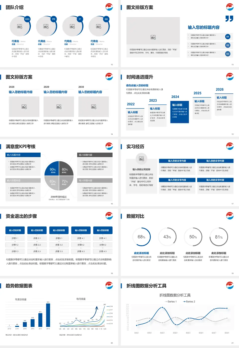 武汉市普仁医院培训与教育PPT模板16:9格式幻灯片预览图3