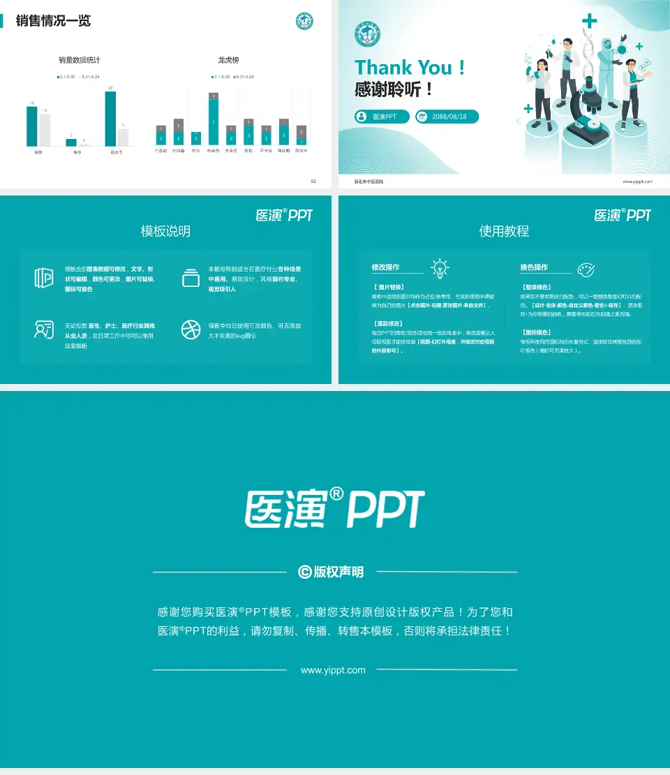 襄阳市中医医院品管圈PDCA演示专用PPT模板16:9格式幻灯片预览图7