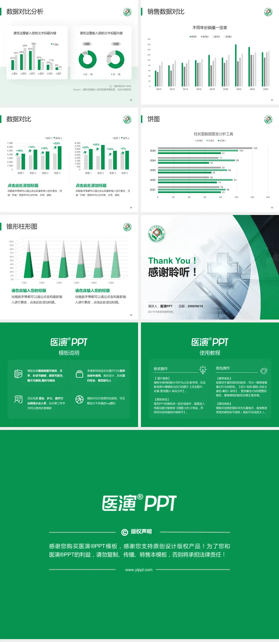 咸宁市中医医院高新院区医疗行业比赛专用PPT模板4:3格式幻灯片预览图7