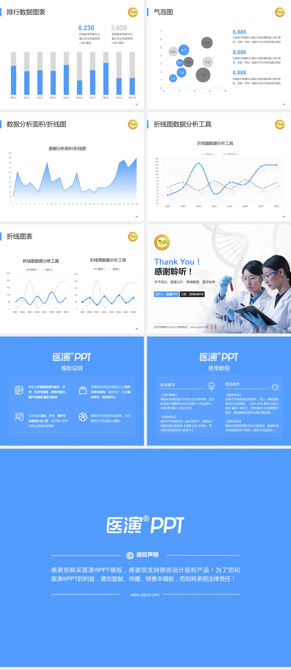 武汉市精神卫生中心六角亭院区科研成果展示PPT模板4:3格式幻灯片预览图6