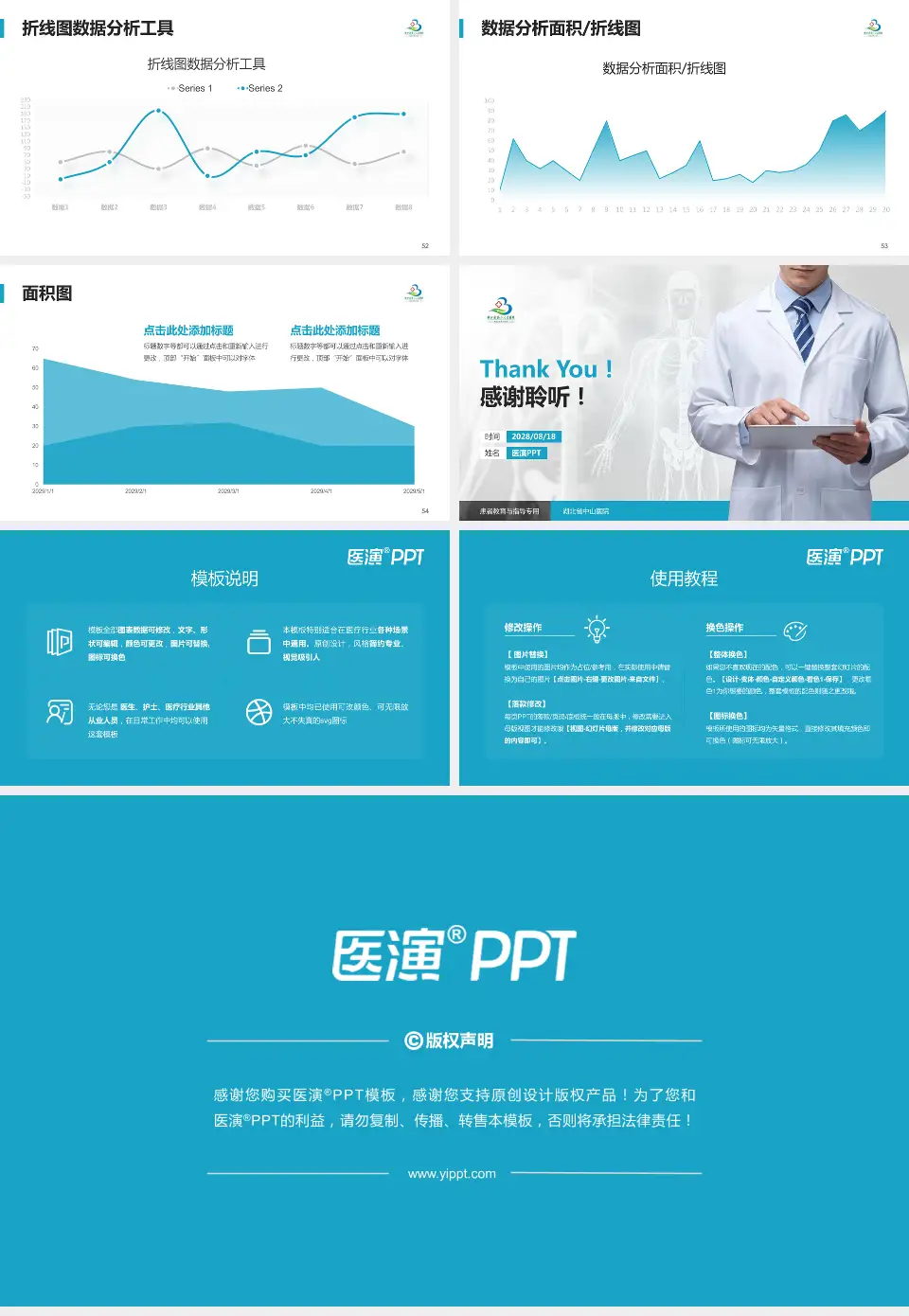 湖北省中山医院患者教育与指导PPT模板16:9格式幻灯片预览图7