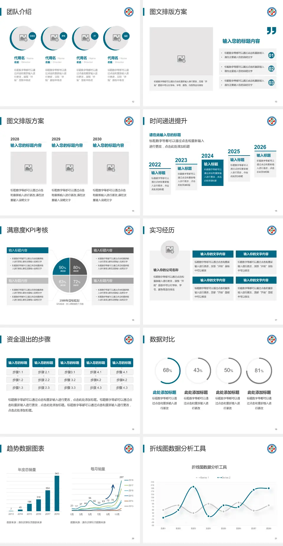 武汉市黄陂区人民医院前川百秀街老院培训与教育PPT模板4:3格式幻灯片预览图3
