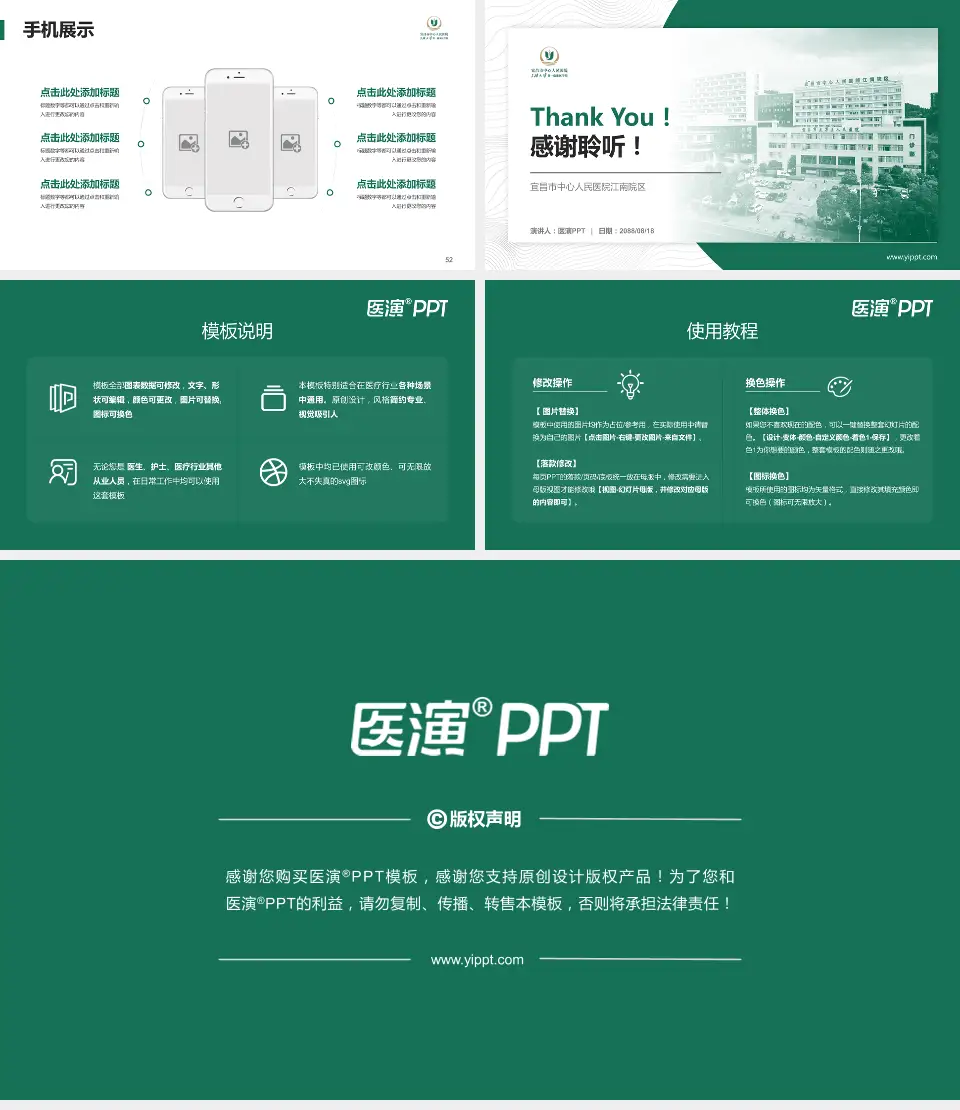 宜昌市中心人民医院江南院区医院管理报告PPT模板16:9格式幻灯片预览图7