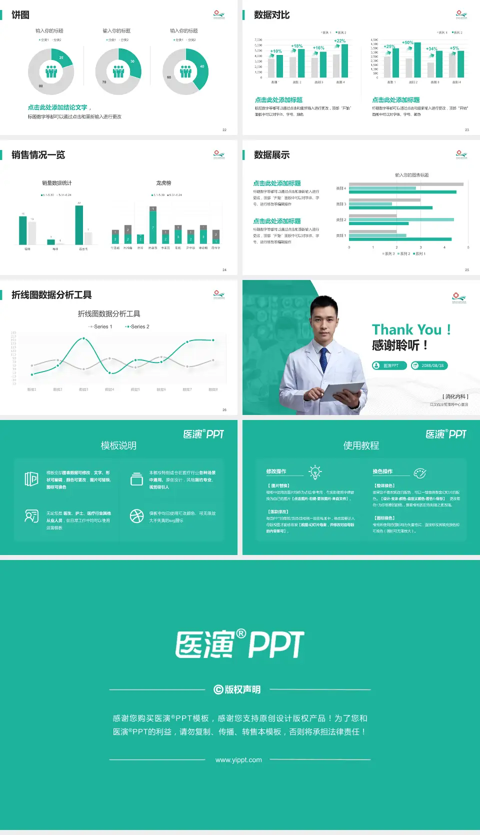 江汉石油管理局中心医院病例分享与讨论PPT模板16:9格式幻灯片预览图4