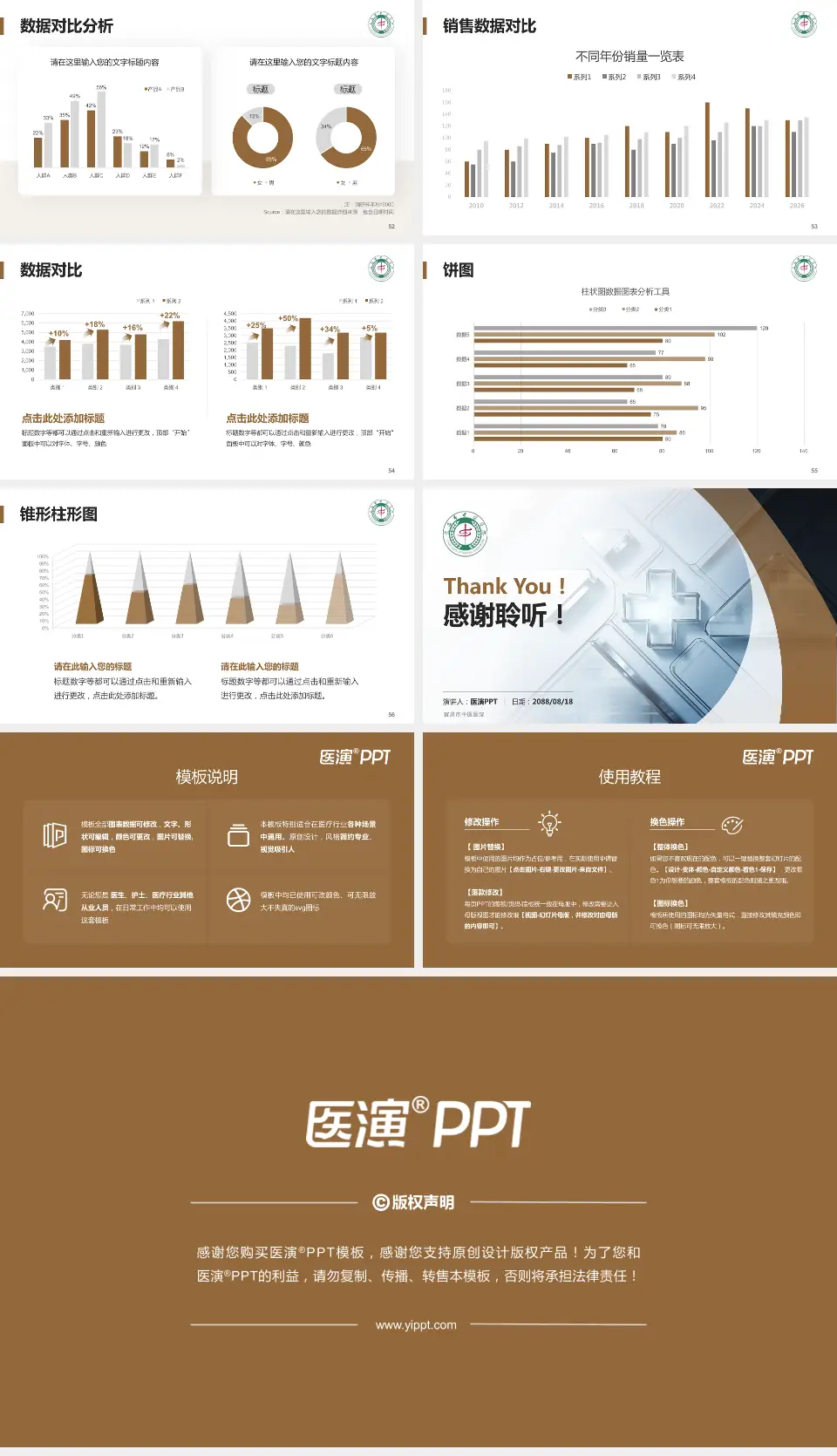 宜昌市中医医院医疗行业比赛专用PPT模板16:9格式幻灯片预览图7