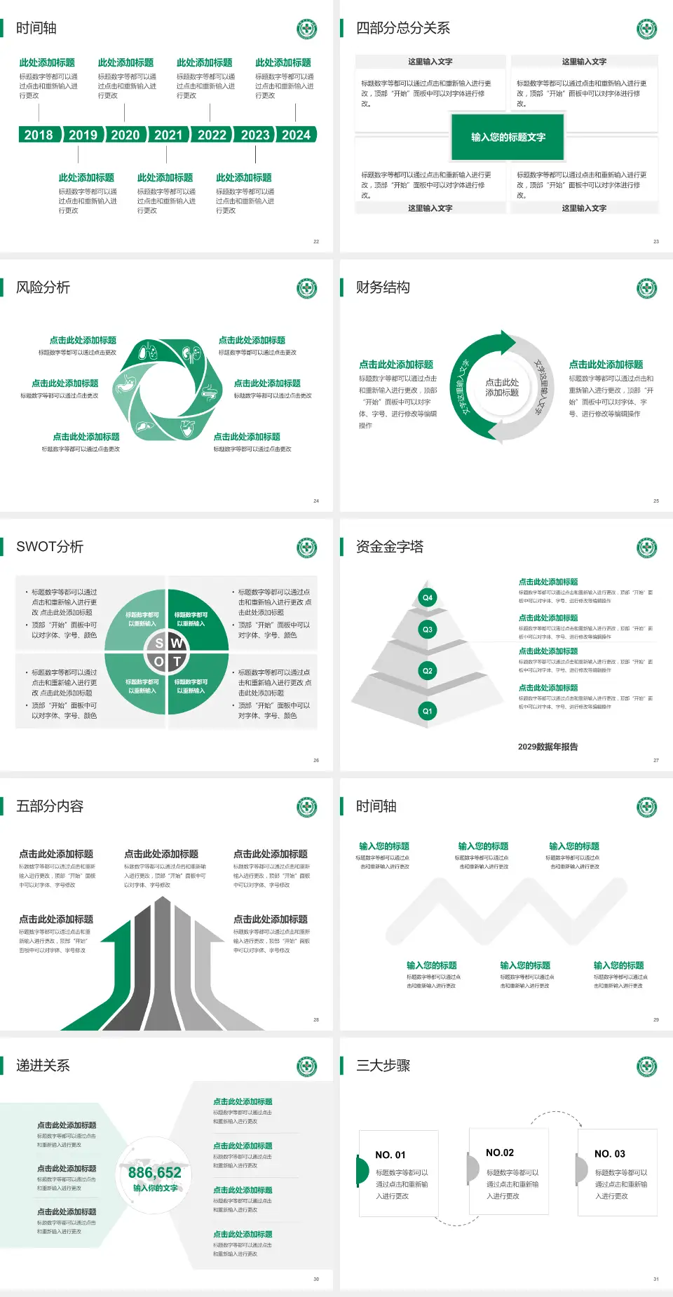 襄阳市中心医院北院区患者教育与指导PPT模板4:3格式幻灯片预览图4