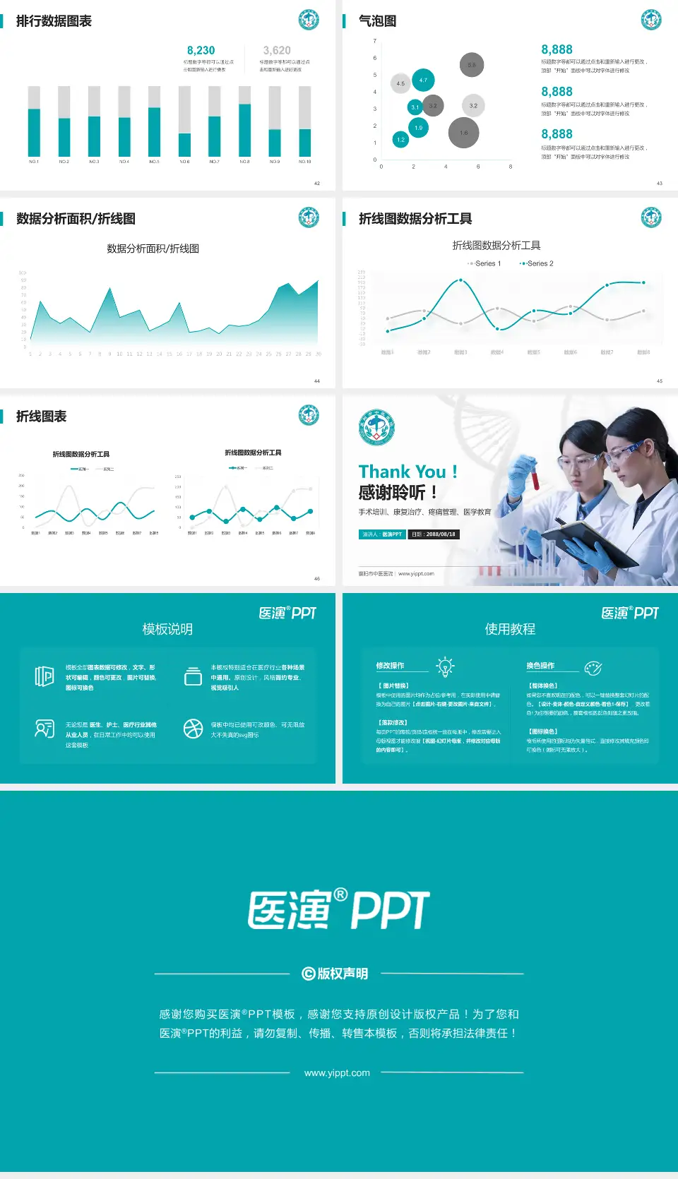 襄阳市中医医院科研成果展示PPT模板16:9格式幻灯片预览图6