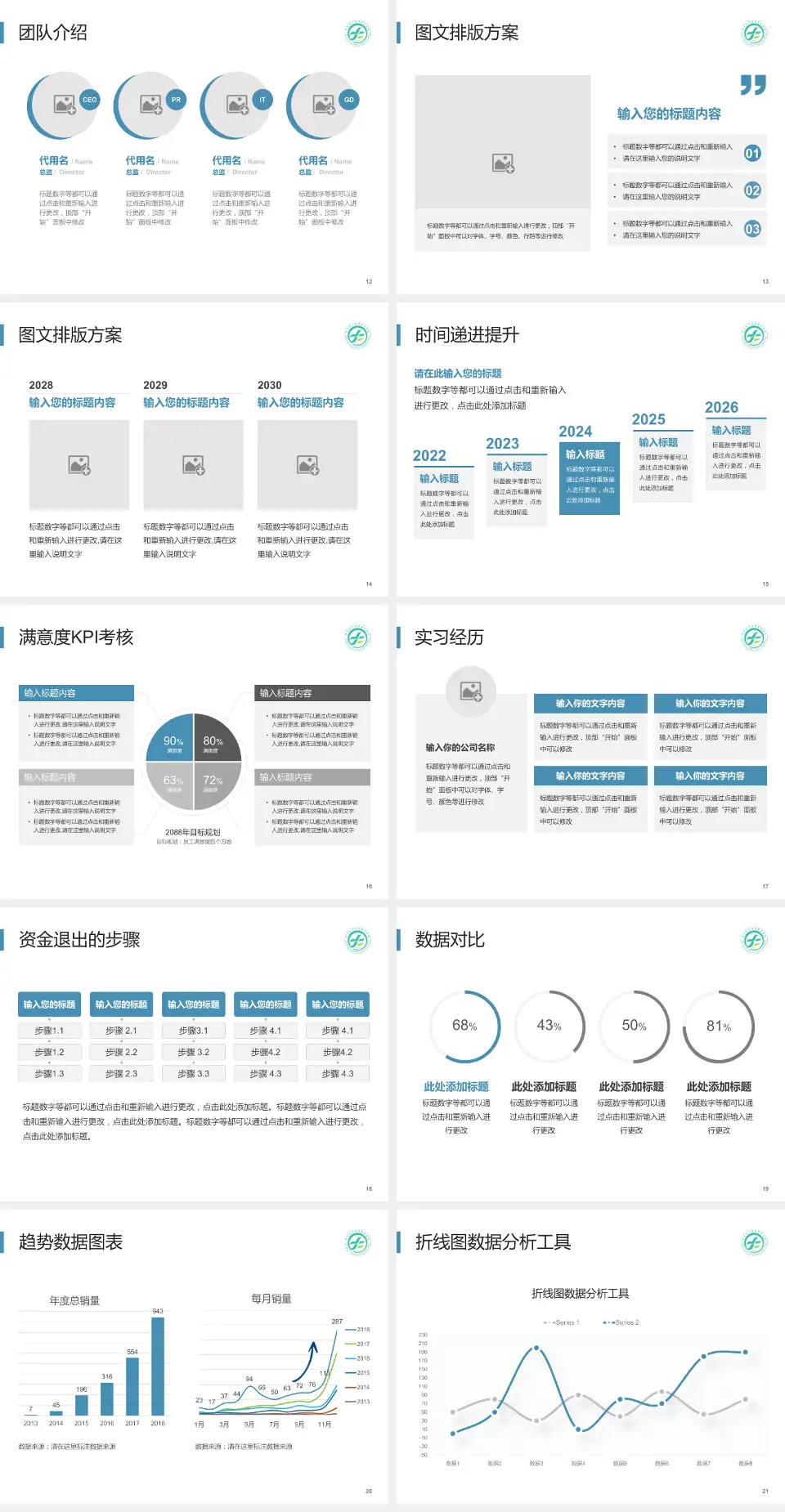 湖北省新华医院培训与教育PPT模板4:3格式幻灯片预览图3