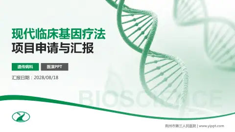 荆州市第三人民医院项目申请与汇报PPT模板