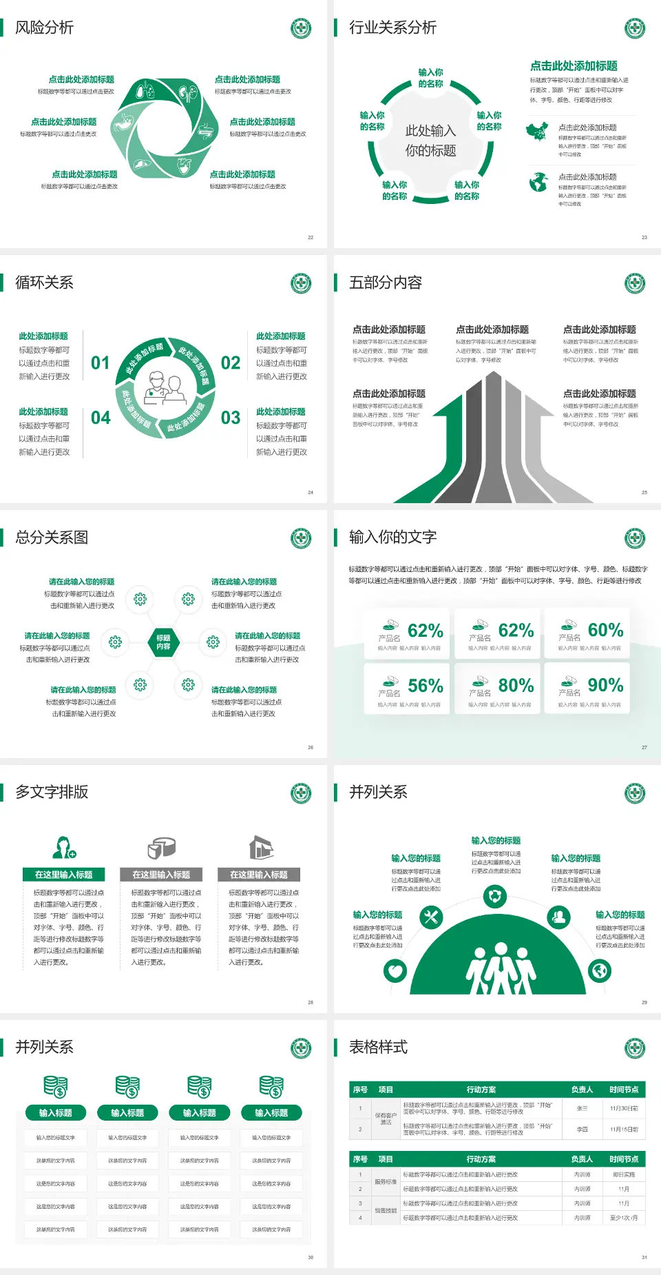 襄阳市中心医院北院区科室介绍与推广PPT模板4:3格式幻灯片预览图4