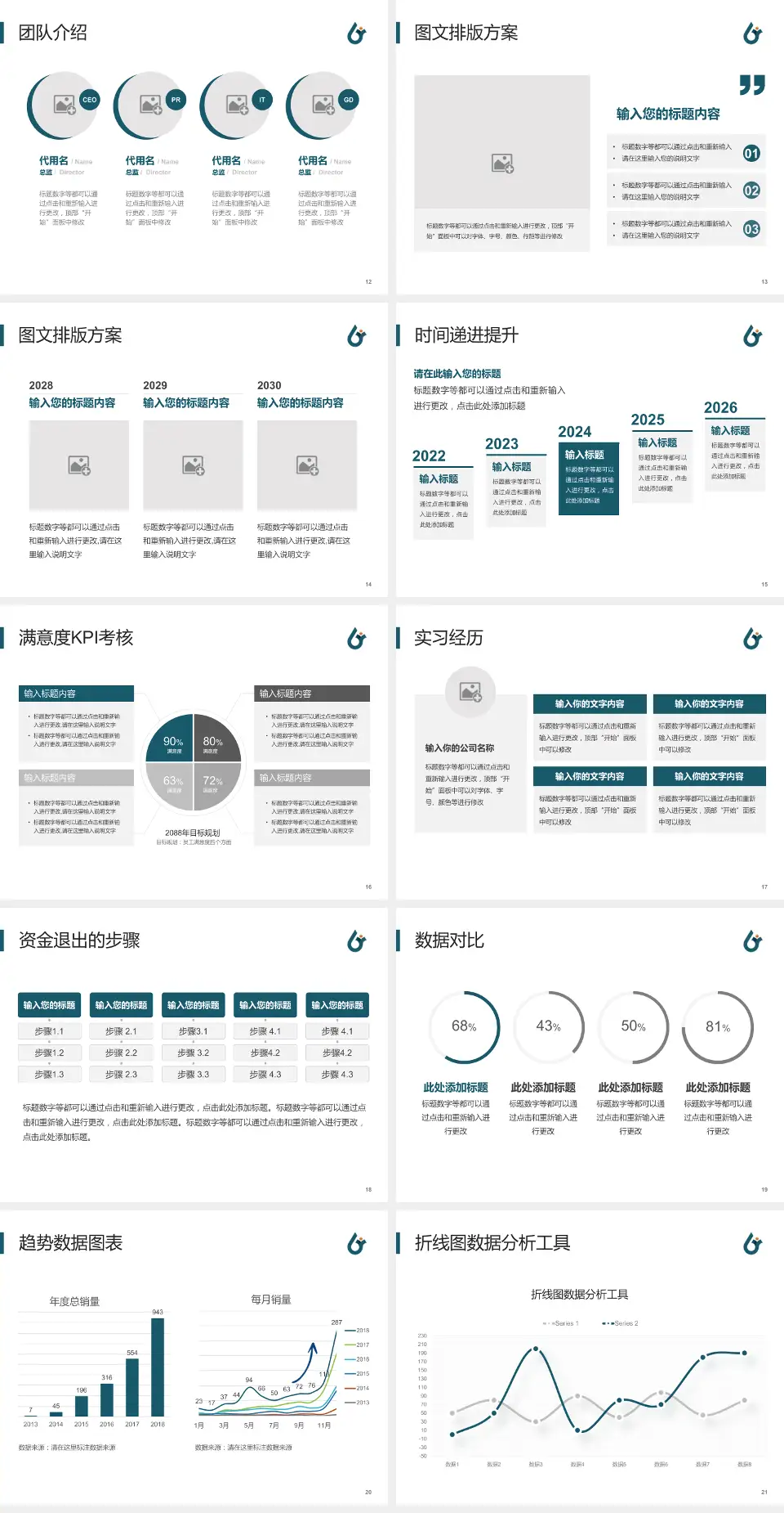 武汉市第六医院培训与教育PPT模板4:3格式幻灯片预览图3