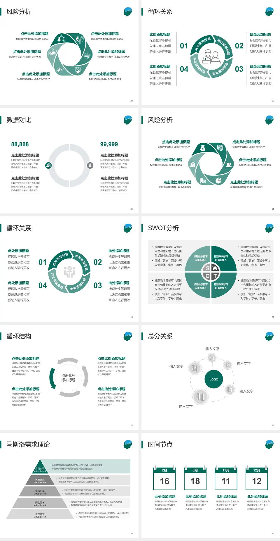 武汉脑科医院科研成果展示PPT模板4:3格式幻灯片预览图4