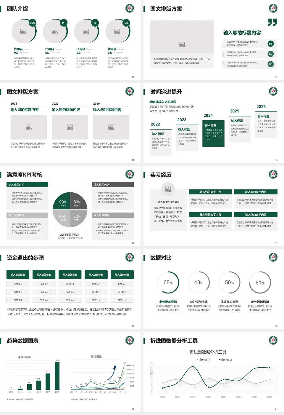 武汉市汉口医院培训与教育PPT模板16:9格式幻灯片预览图3