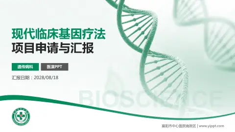 襄阳市中心医院南院区项目申请与汇报PPT模板