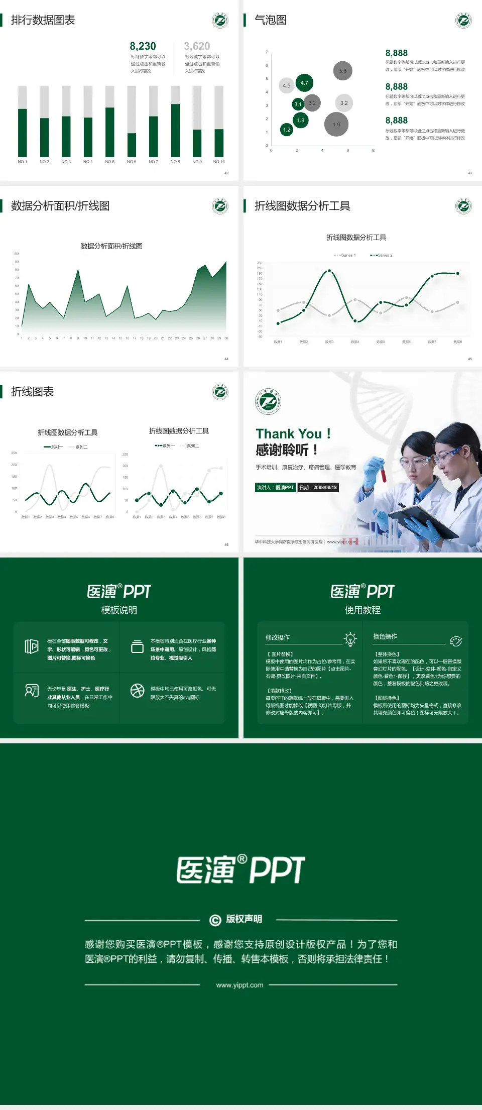 华中科技大学同济医学院附属同济医院科研成果展示PPT模板4:3格式幻灯片预览图6