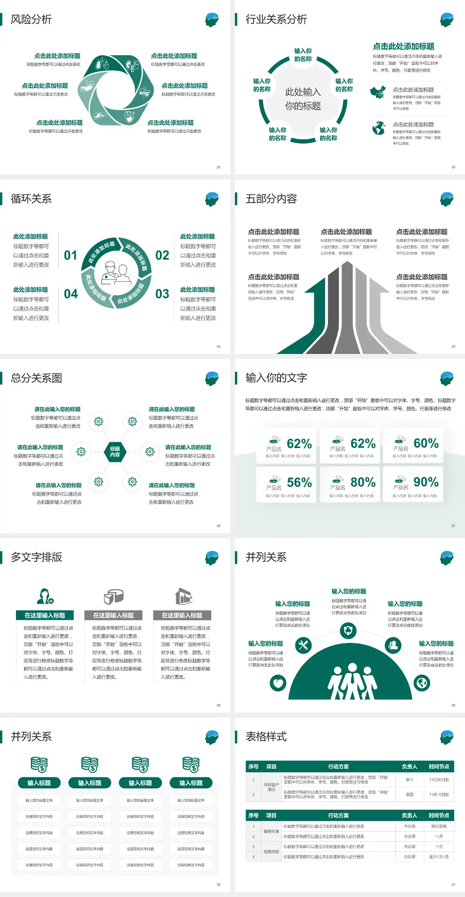 武汉脑科医院科室介绍与推广PPT模板4:3格式幻灯片预览图4