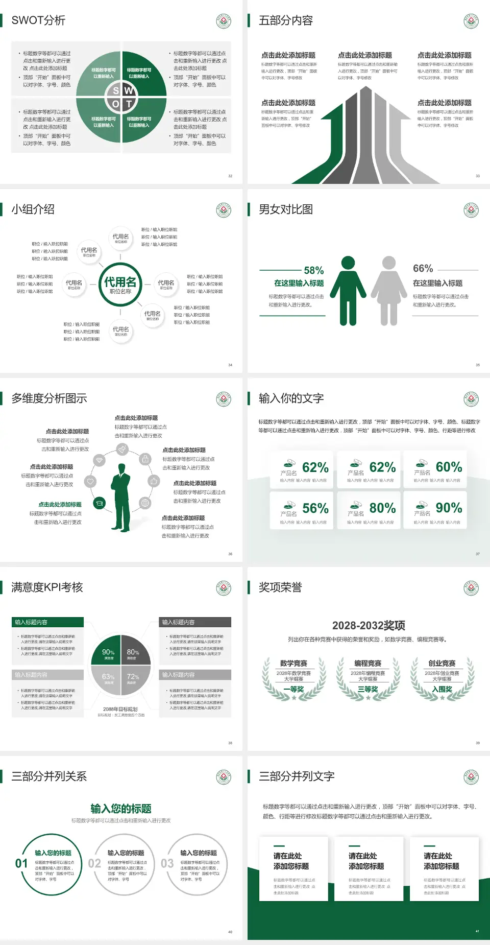 孝感市第一人民医院医疗行业比赛专用PPT模板4:3格式幻灯片预览图5