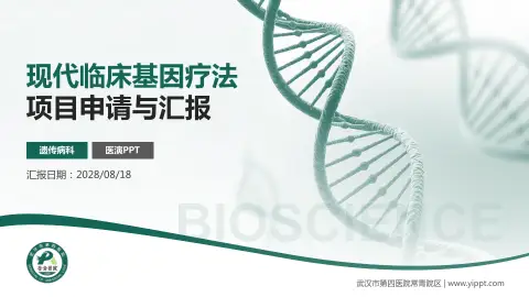 武汉市第四医院常青院区项目申请与汇报PPT模板