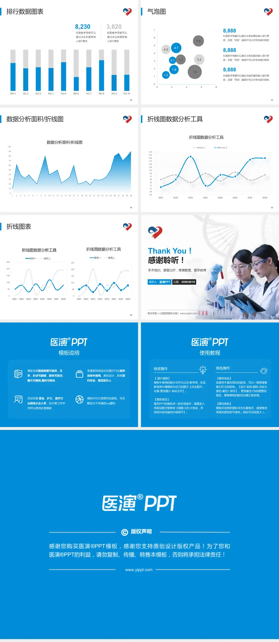 荆州市第一人民医院慈济分院科研成果展示PPT模板4:3格式幻灯片预览图6