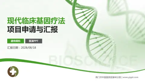 荆门市中医医院屈家岭分院项目申请与汇报PPT模板