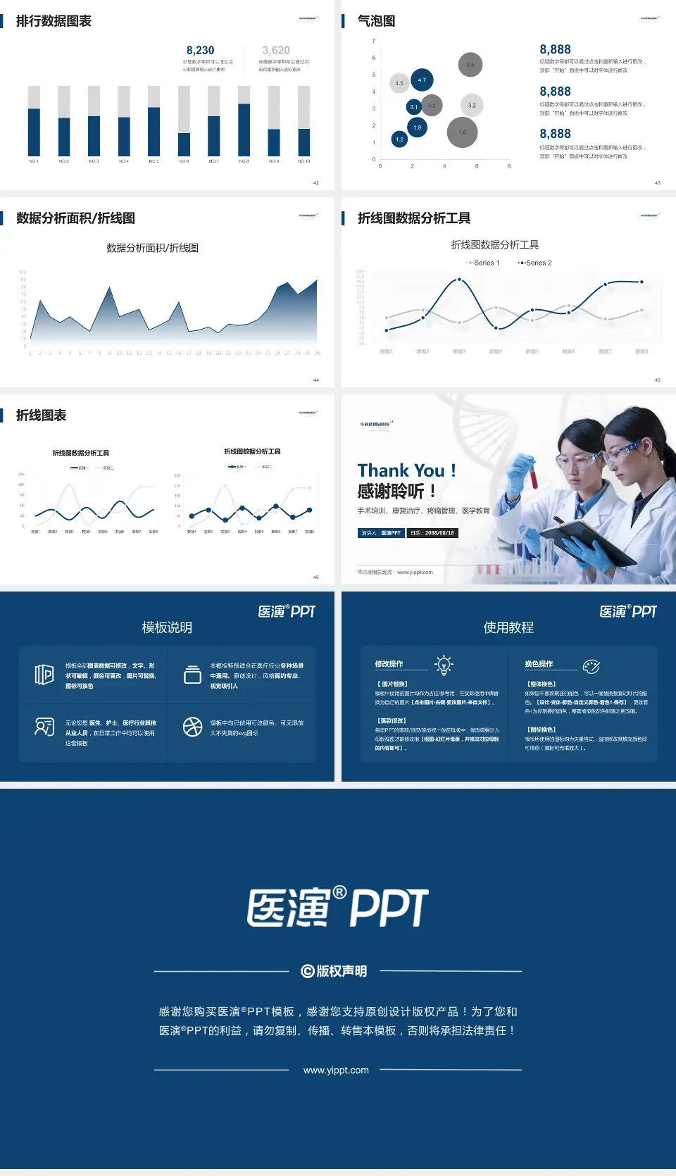 华润武钢总医院科研成果展示PPT模板16:9格式幻灯片预览图6