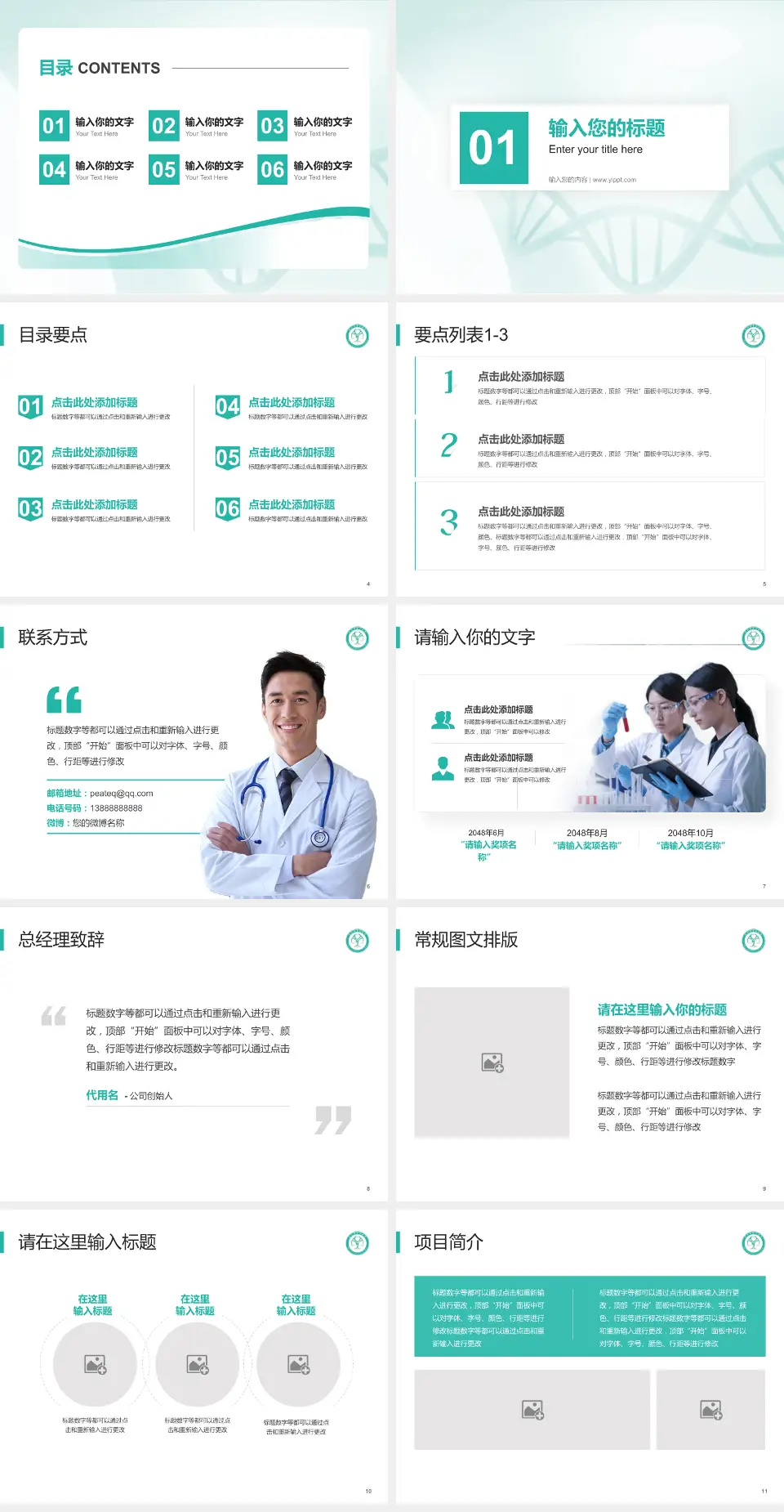 武汉市第五医院项目申请与汇报PPT模板4:3格式幻灯片预览图2