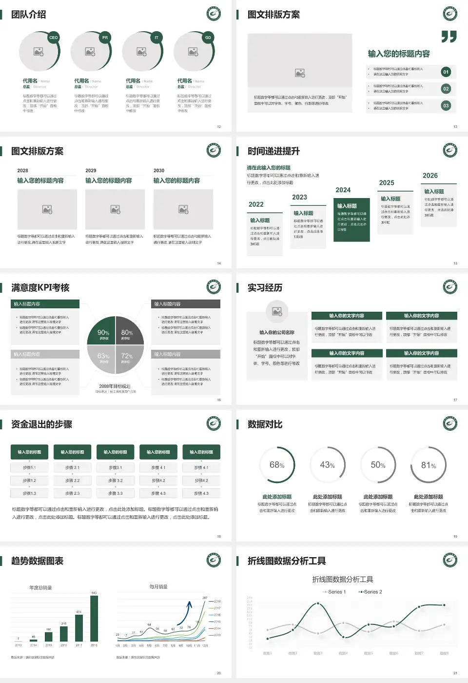 武汉市中医医院培训与教育PPT模板16:9格式幻灯片预览图3