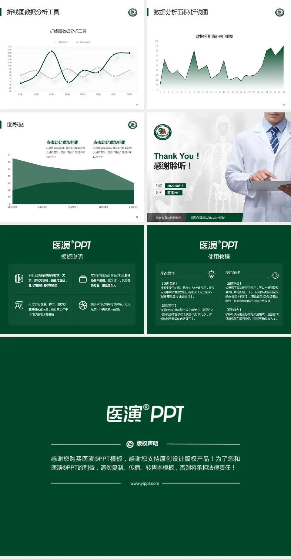 联勤保障部队第九九一医院患者教育与指导PPT模板4:3格式幻灯片预览图7