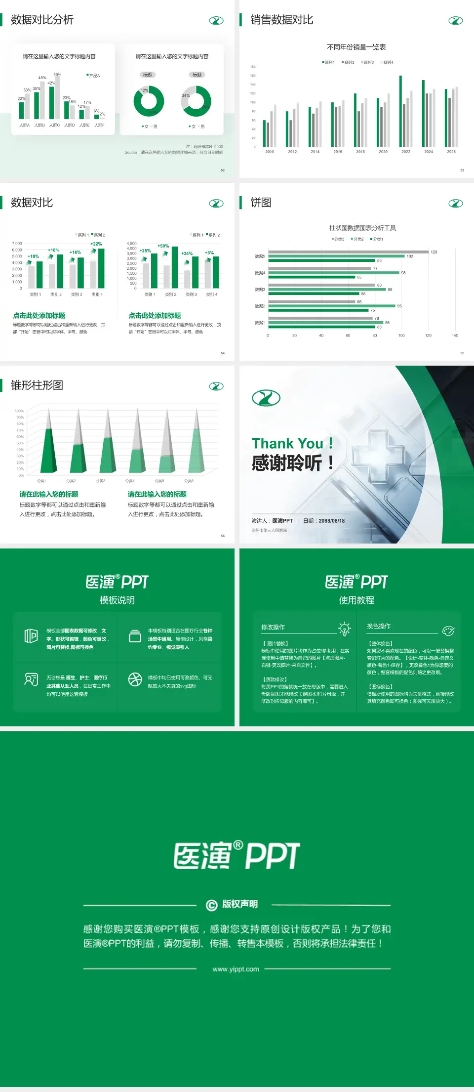 荆州市第三人民医院医疗行业比赛专用PPT模板4:3格式幻灯片预览图7