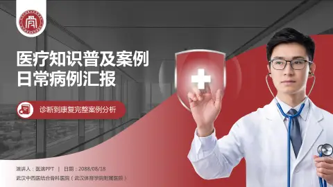 武汉中西医结合骨科医院（武汉体育学院附属医院）医疗知识普及PPT模板