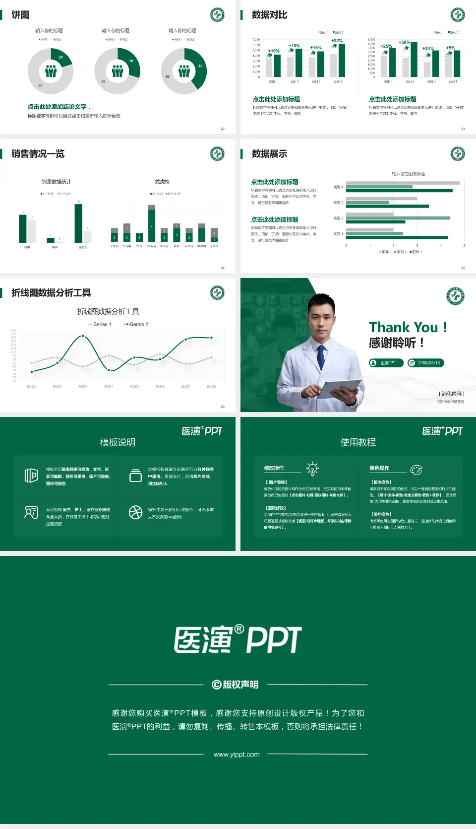 武汉市金银潭医院病例分享与讨论PPT模板16:9格式幻灯片预览图4