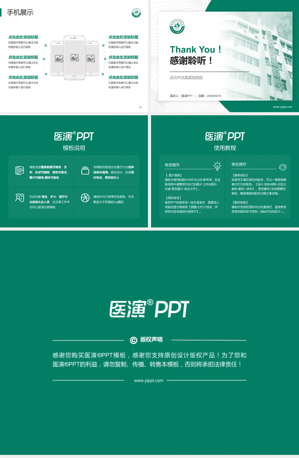 武汉市武昌医院西区医院管理报告PPT模板4:3格式幻灯片预览图7