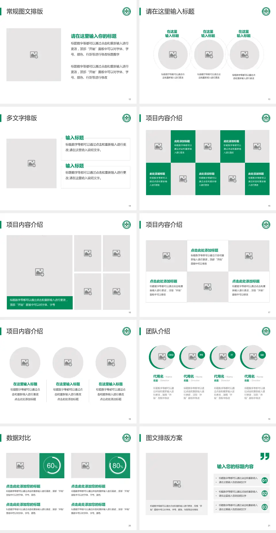 襄阳市中心医院南院区品管圈PDCA演示专用PPT模板4:3格式幻灯片预览图3