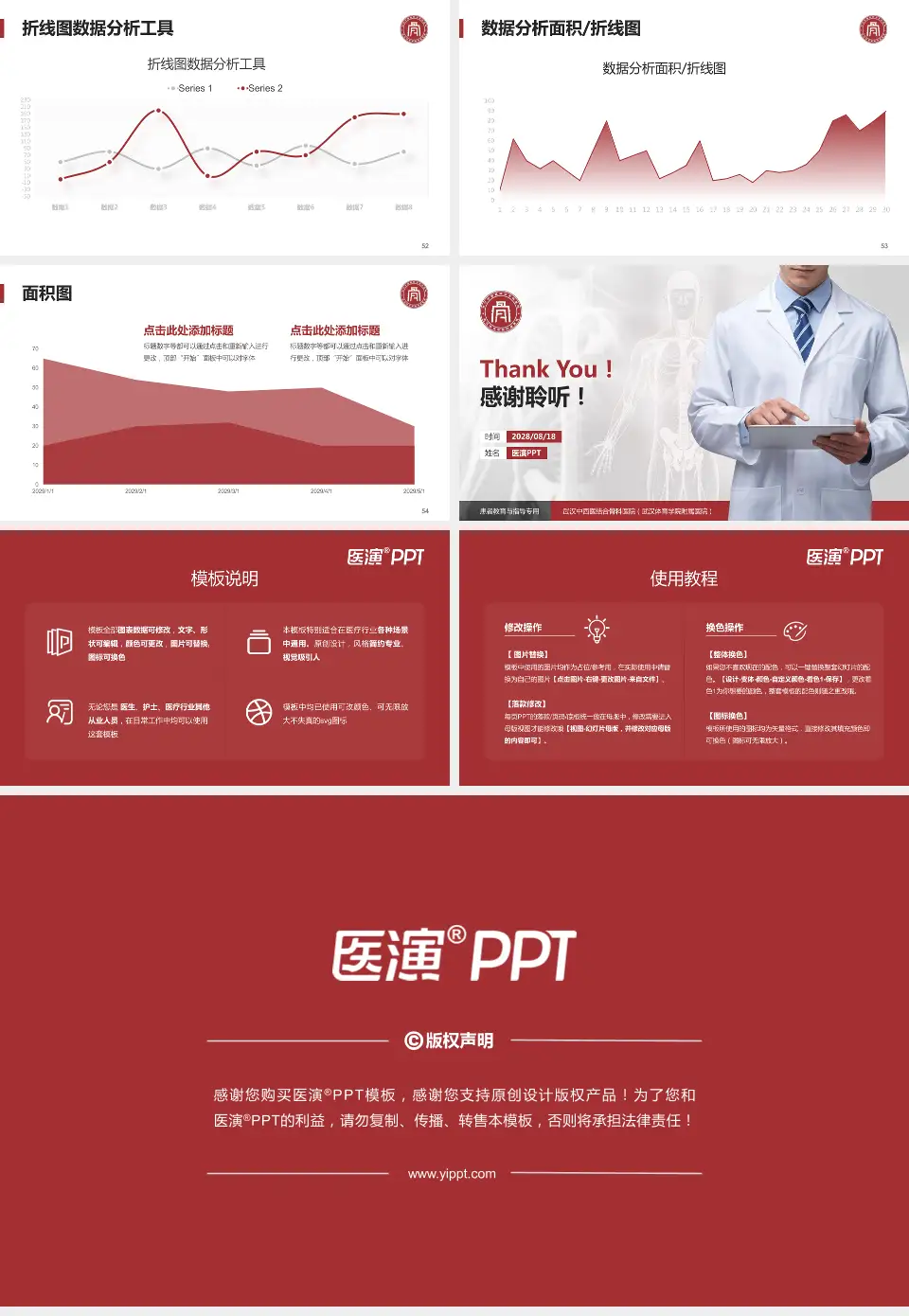 武汉中西医结合骨科医院（武汉体育学院附属医院）患者教育与指导PPT模板16:9格式幻灯片预览图7