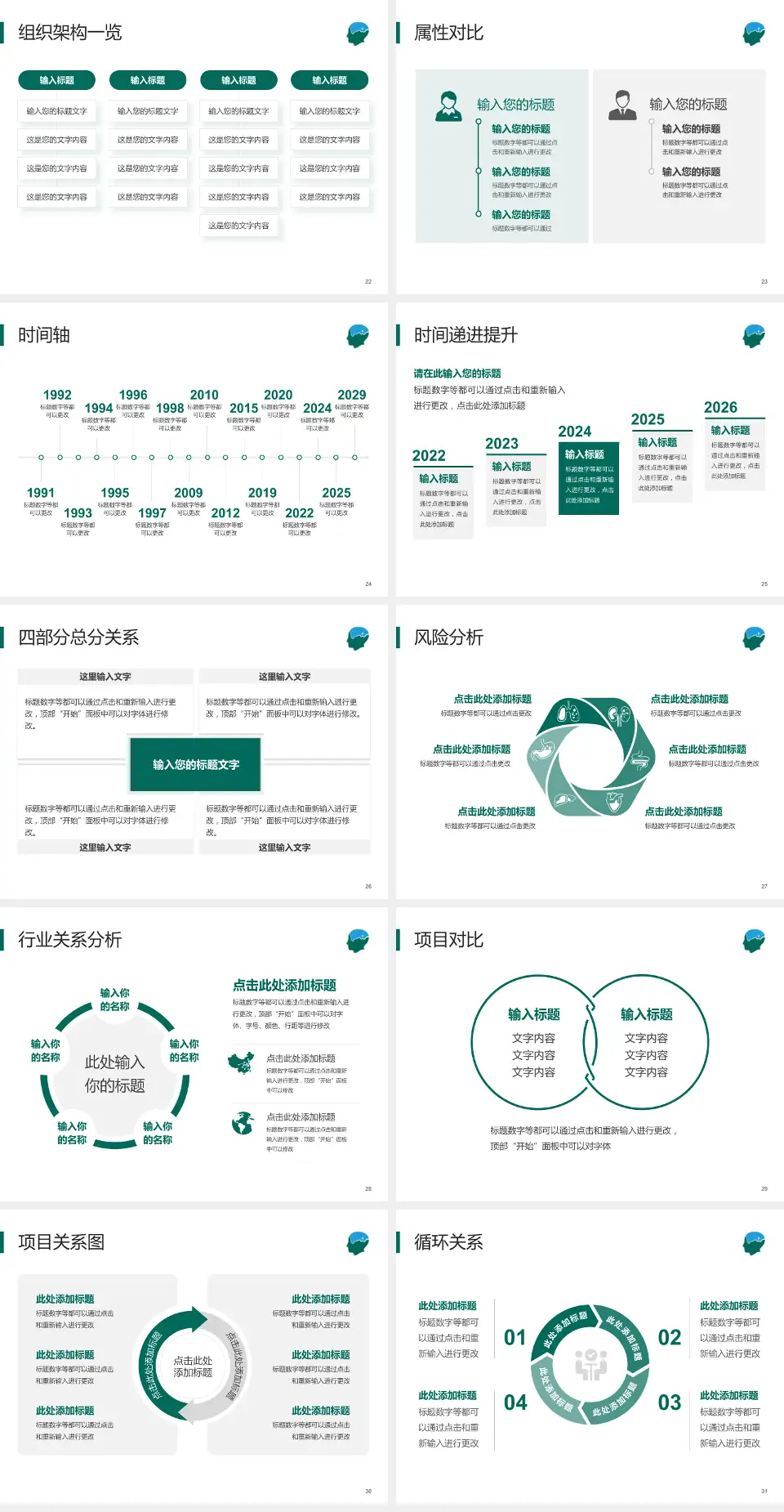 武汉脑科医院医疗行业比赛专用PPT模板4:3格式幻灯片预览图4