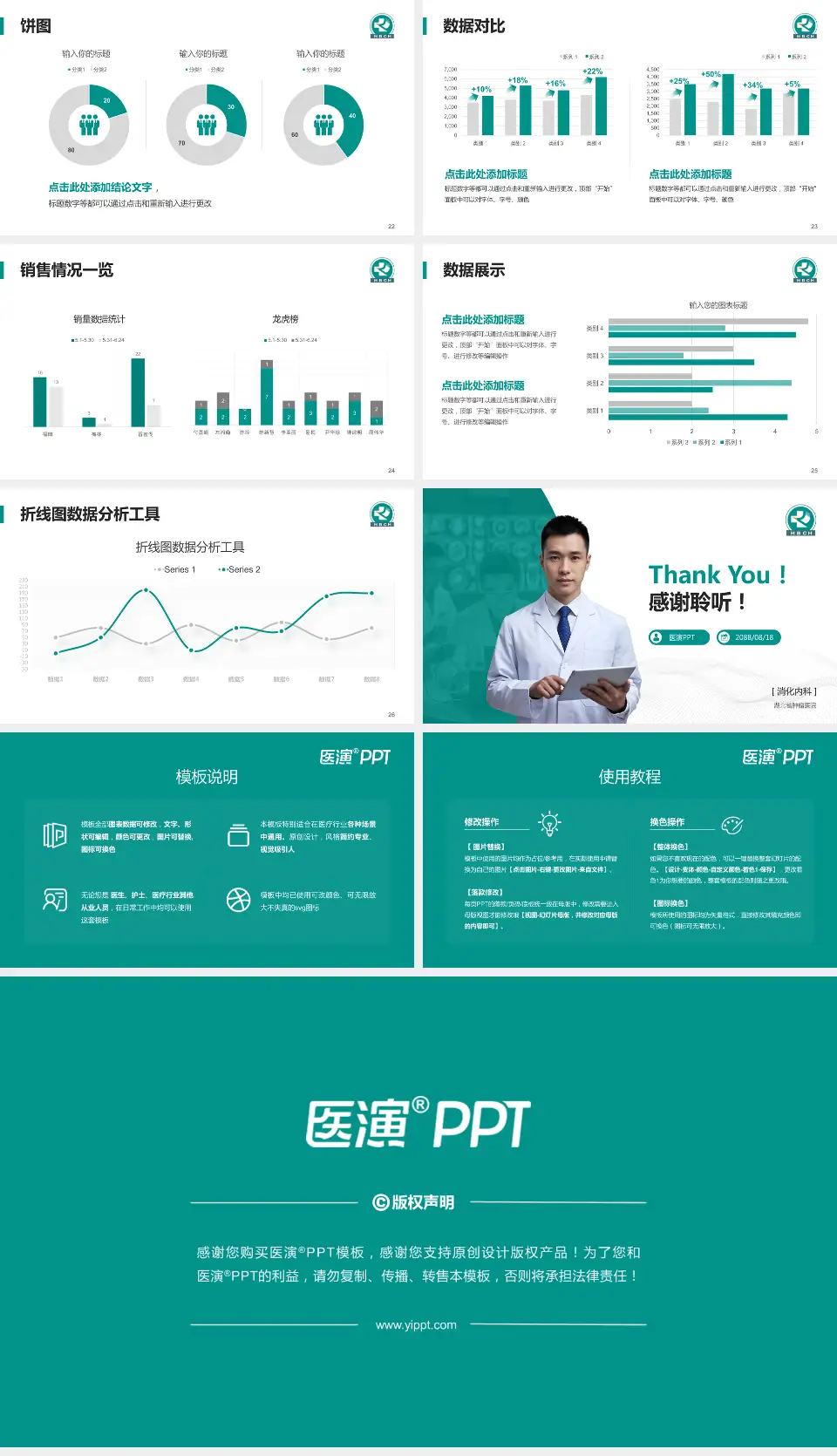 湖北省肿瘤医院病例分享与讨论PPT模板16:9格式幻灯片预览图4