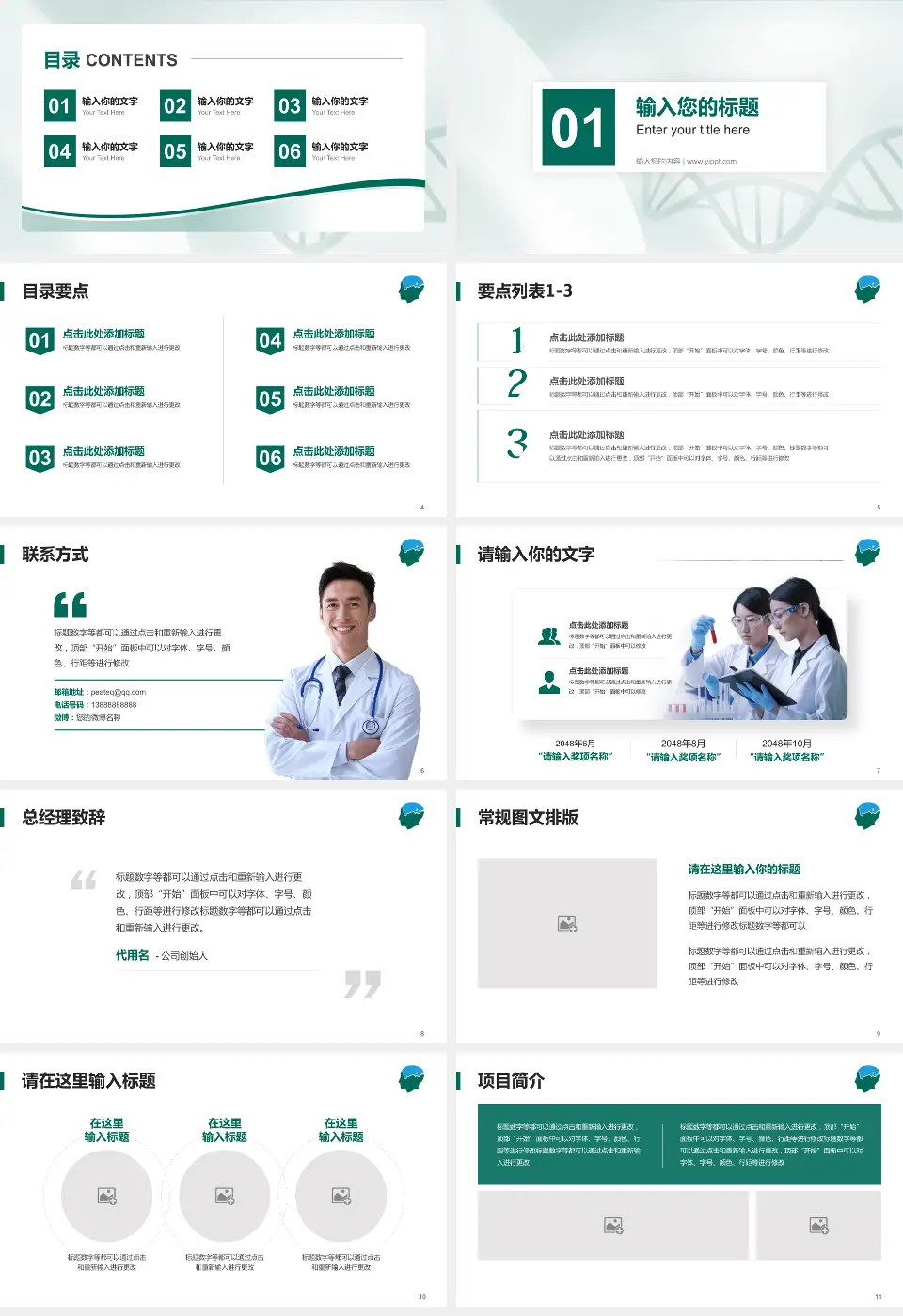 武汉脑科医院项目申请与汇报PPT模板16:9格式幻灯片预览图2