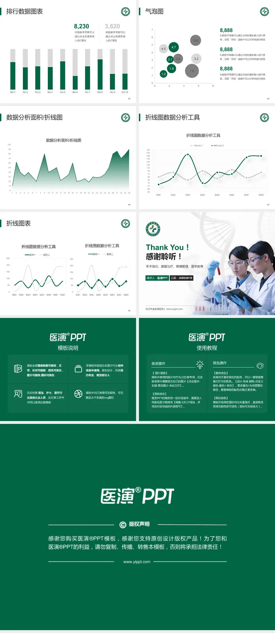 武汉市金银潭医院科研成果展示PPT模板4:3格式幻灯片预览图6