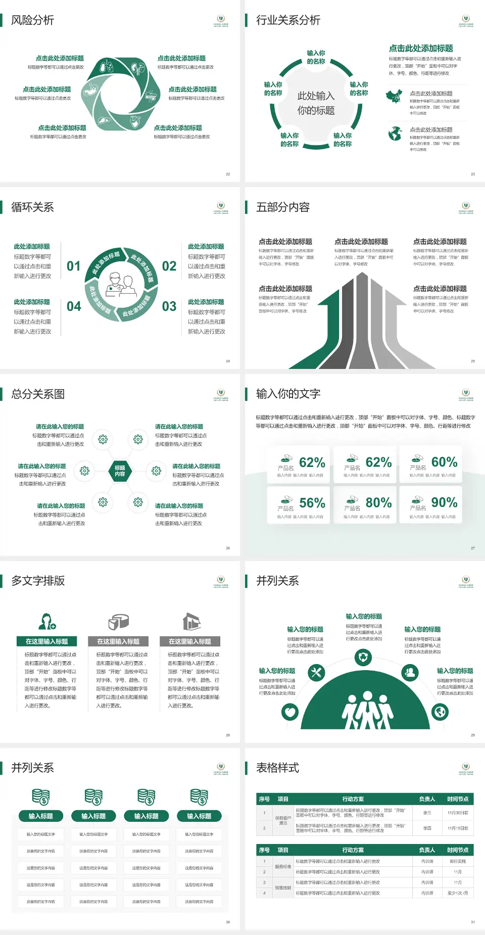 宜昌市中心人民医院西陵院区科室介绍与推广PPT模板4:3格式幻灯片预览图4