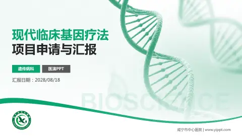 咸宁市中心医院项目申请与汇报PPT模板