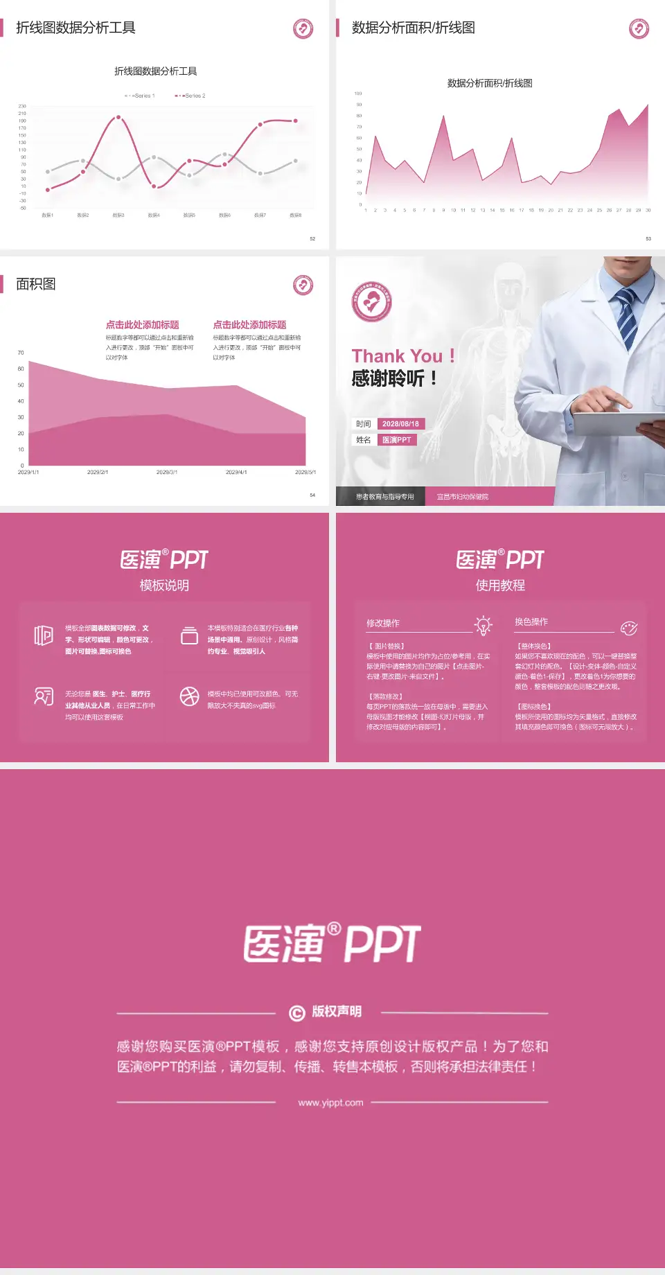 宜昌市妇幼保健院患者教育与指导PPT模板4:3格式幻灯片预览图7