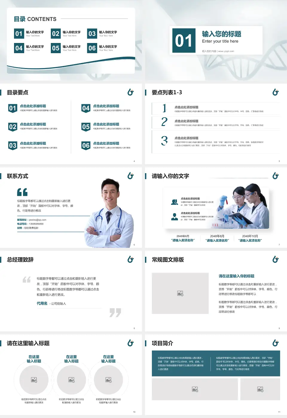 武汉市第六医院项目申请与汇报PPT模板16:9格式幻灯片预览图2