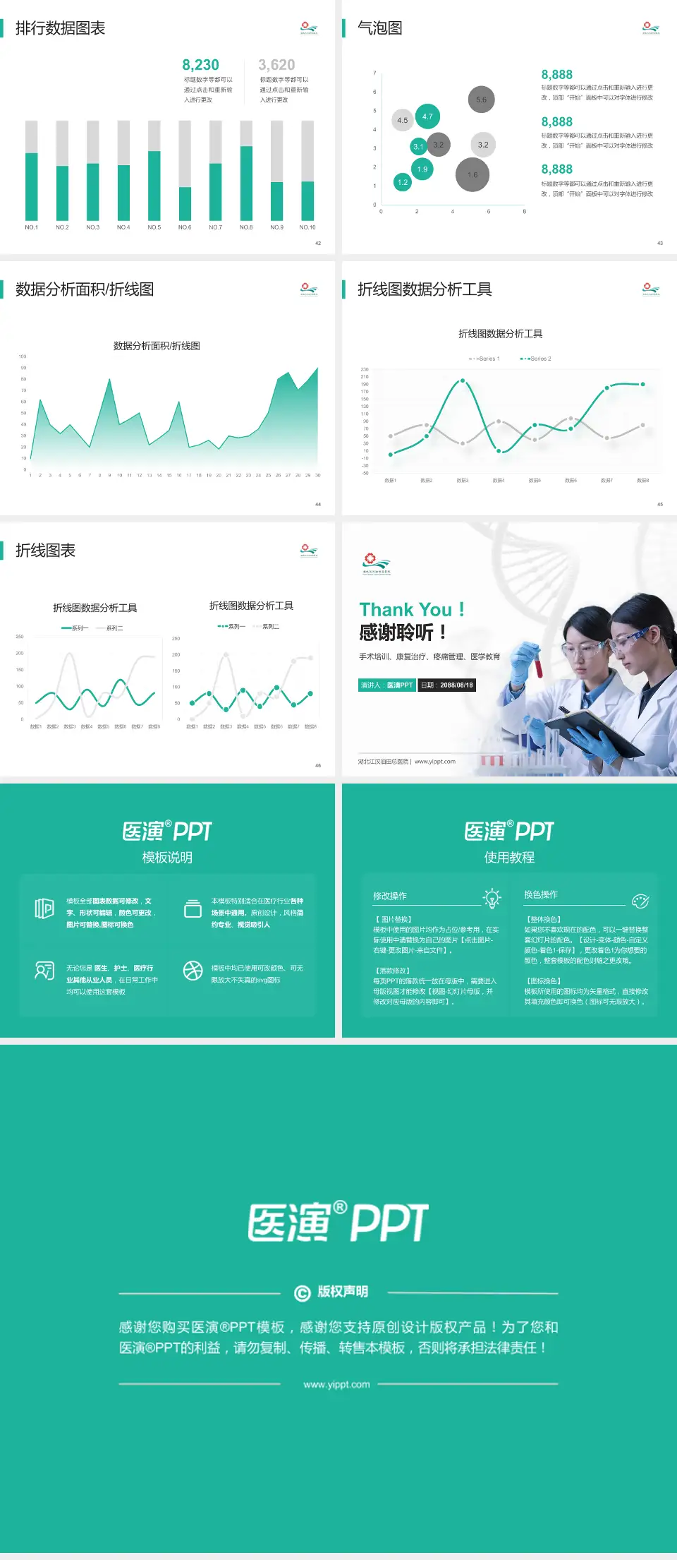 湖北江汉油田总医院科研成果展示PPT模板4:3格式幻灯片预览图6