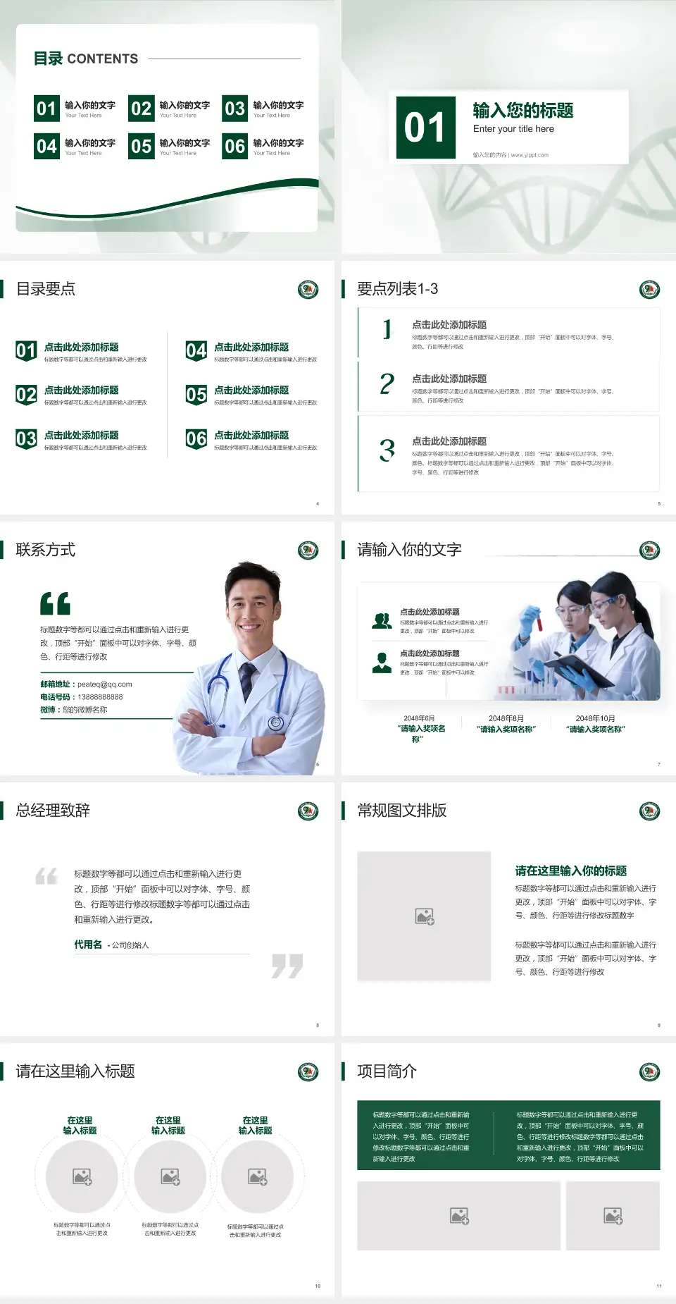 联勤保障部队第九九一医院项目申请与汇报PPT模板4:3格式幻灯片预览图2