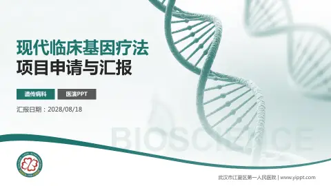 武汉市江夏区第一人民医院项目申请与汇报PPT模板