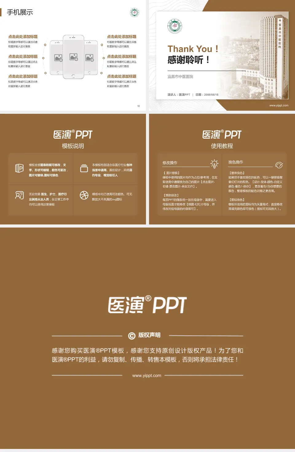 宜昌市中医医院医院管理报告PPT模板4:3格式幻灯片预览图7