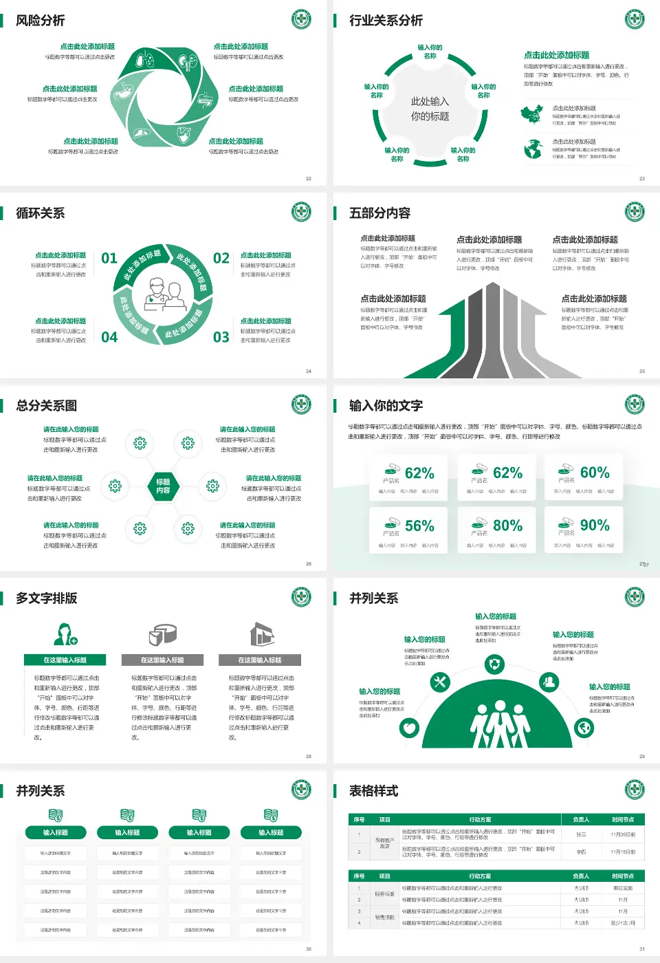 襄阳市中心医院北院区科室介绍与推广PPT模板16:9格式幻灯片预览图4